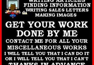 do any Miscellaneous Work big2