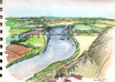 draw any city or landscape with watercolor and black liner small2