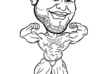 illustrate you to muscular Tarzan/Superman/Spiderman/Avenger hero cartoon in Black/White style small2