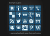 create a custom personalised social media full ICONSET for your website in png or vector small2