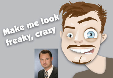 make a whimsical illustration of you for your FaceBook profile big2
