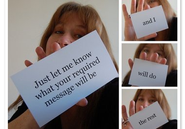 create a photo montage from square cropped photos of me holding up your required message or company advertisement big2
