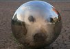 make it appear you are traped inside a shiny silver sphere small2