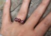 make a sterling silver cranberry faceted cut Pearl ring small2