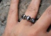 make a sterling silver silver and purple faceted cut Pearl ring small2
