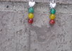 make you jade heart  Rasta earrings small2