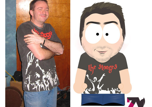 make your COOL Chibi Cartoon South Park inspired avatar with your message big2