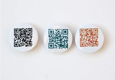 generate a QR code from your website url and make six 38mm buttons which you can use to promote your business or company, shipping applies big2
