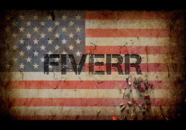create this text or logo animation with FLAG and crumbling effect big2