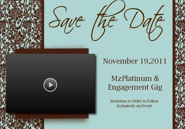 create for you a custom Engagement or Wedding video email template big2