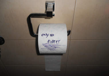 take an eccentric picture of your message written on a toilet paper big2