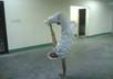 make a back flip or tumbling stunt and mention your message small2