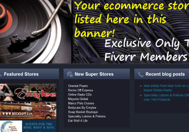 make your ecommerce store or blog a featured store on our ecommerce portal with access to announce your sales and promotions on our blog big2