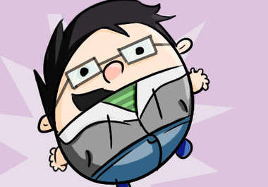 draw a funny round cartoon caricature of anyone big2
