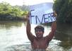 make 720p HD video of funny in the Water holding your web site,brand name,company or any message small2