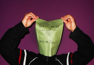 take an Awesome picture wearing a paper bag with your message big2