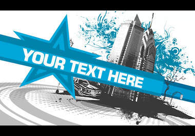 create this CITYSCAPE 3d text video big2