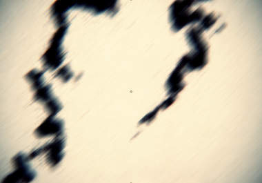 create a trail of splattered ink or blood leading to your text big2