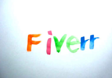 twisted paint your simple text logo, your website name or your message by using 4 colors big2