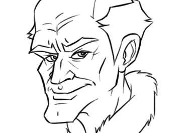 draw a stylized headshot of you big2