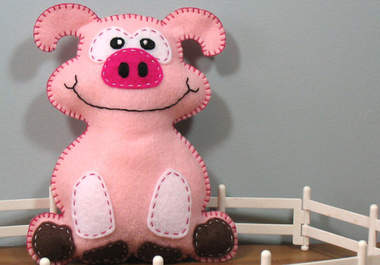 send you your choice of 2 of these adorable felt farm animals big2