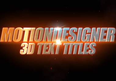 create this FLASHY 3d text titles big2