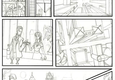 draft a comic page hard copy big2