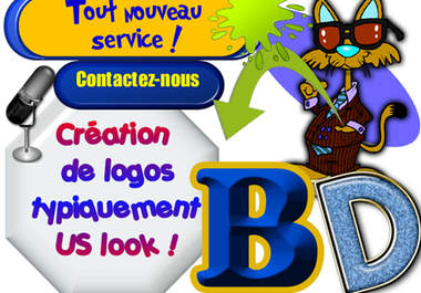 make a logo or site banner in french in the purest american style big2