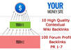 create 15 wiki backlinks and 200 PR 1 to 6 forum profiles pointing to wiki backlinks and your website small2