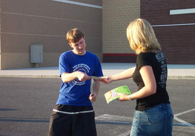 pass out your flyers in a plaza of over 95,000 people big2