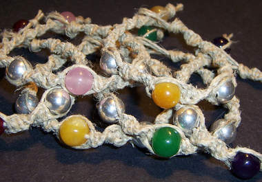 send you 1 random hemp bracelet with glass beads handmade by me in the USA big2