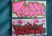 design your name in graffiti, 8 choices of styles on 3x6 canvas small2