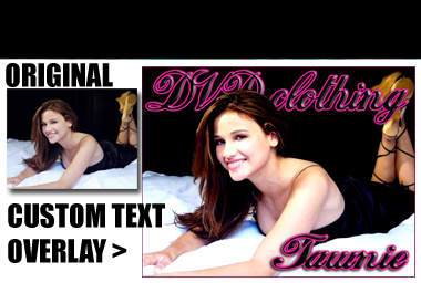 place Custom text over any Photo to promote your Gig, Facebook Fan page, Twitter, Birthday or Blog in your choice of Font big2