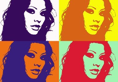 create a pop art design of you or your family member big3