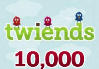create and sent you new TWIENDS Account with full 1000+ seeds in 24 hours big3