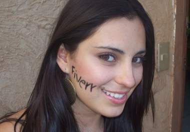 give you a NICE picture with your sign written on my face to promote anything you want big3
