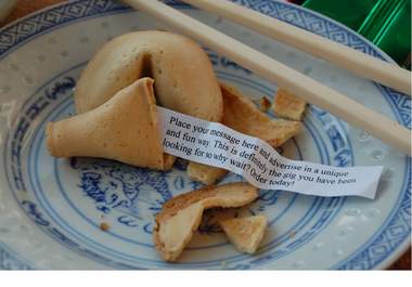 make fortune smile on you, with your very own fortune cookie message big3
