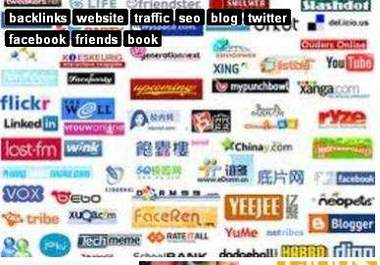 submit your website manually to Top 30 social bookmarking site which increase your PR and alexa Rank big3