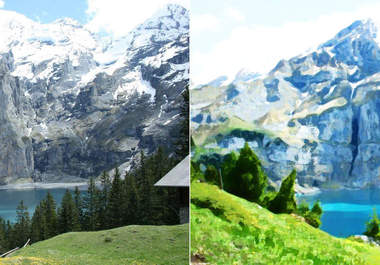 transform your 3 photos into watercolor paintings so you can give them out as gifts big3