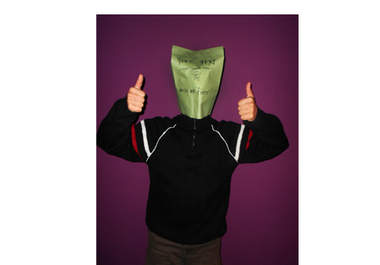 take an Awesome picture wearing a paper bag with your message big3