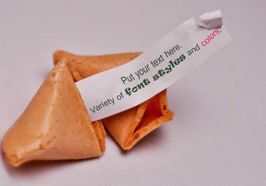 put your message or logo in a fortune cookie big3