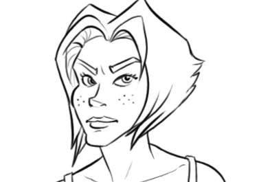 draw a stylized headshot of you big3