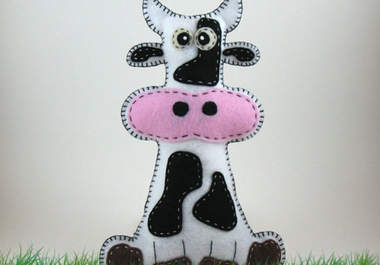 send you your choice of 2 of these adorable felt farm animals big3