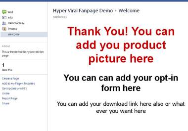 setup a hyper viral fan page software to your facebook fan page just big3