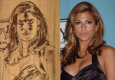 re draw your picture on wooden floor big3