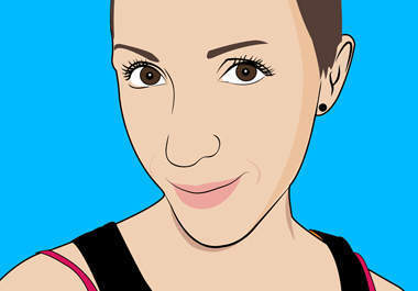 make cartoon of your profile picture in my style big3