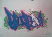design your name in graffiti, 8 choices of styles on 3x6 canvas small3