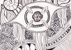 make an intricate black and white doodle