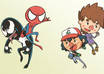 illustrate 2 persons of your choice in this style small1