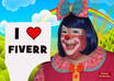 dress in clown and pose with sign small1